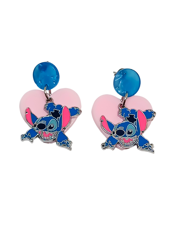 Pendientes Corazón y Stitch