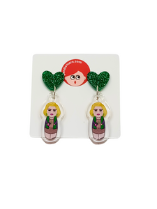 Pendientes minis Kokeshi Paquita