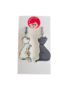 Pendientes Gatos enamorados