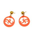 Pendientes argollas canarias naranjas