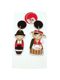 Pendientes Kokeshis Canarios