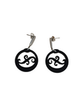 Pendientes argollas canarias negras