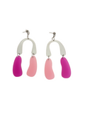 Pendientes Lúmina Rosa pastel y buganvilla
