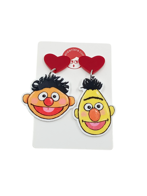 Pendientes Epi y Blas y corazones