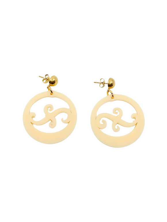 Pendientes argollas canarias pastel