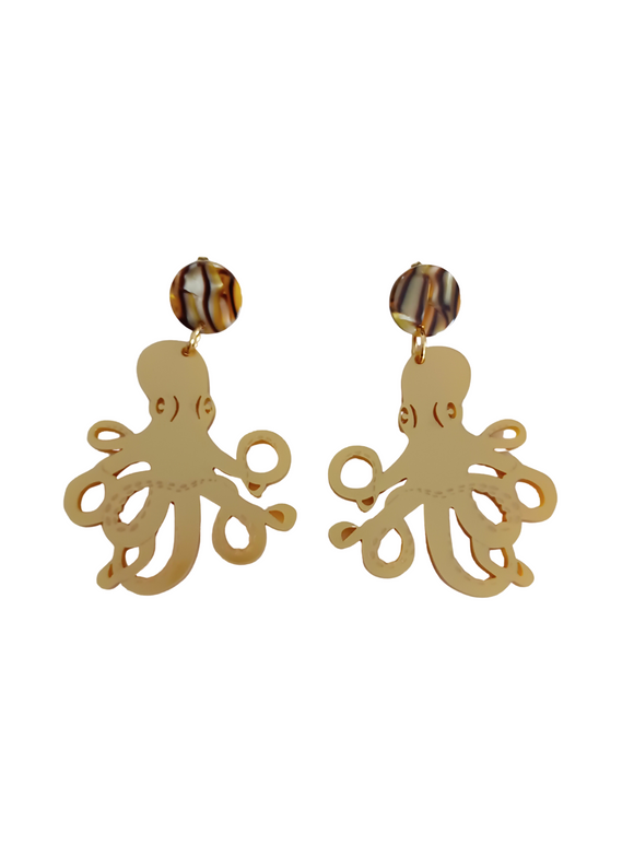 Pendientes Pulpos dorados