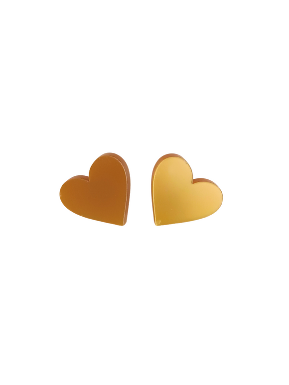 Pendientes Corazones dorados