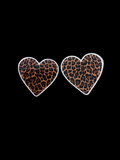 Pendientes Corazones leopardo