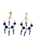 Pendientes aros Peces azules