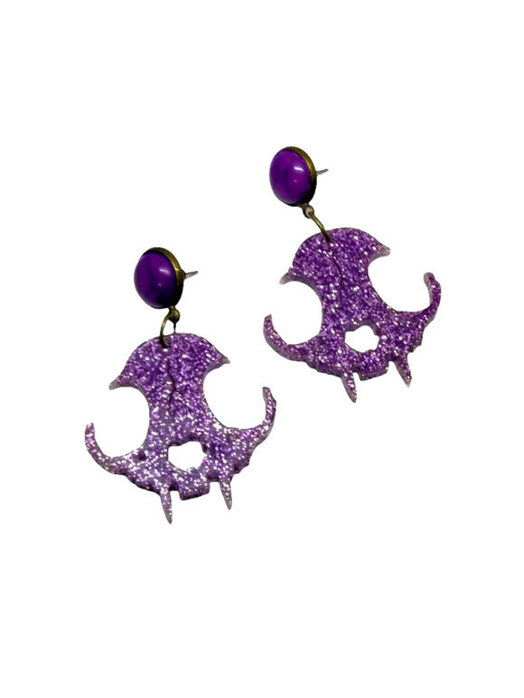 Cat Skull Earrings