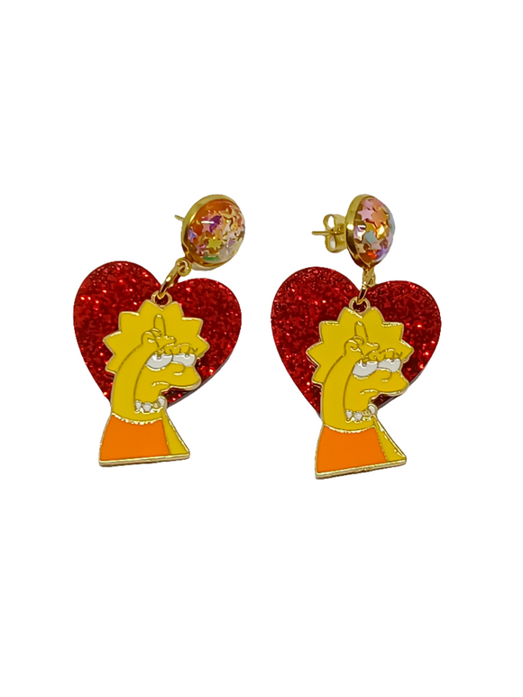 Pendientes Lisa y corazón