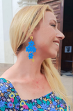 Pendientes Flores silvestres azules