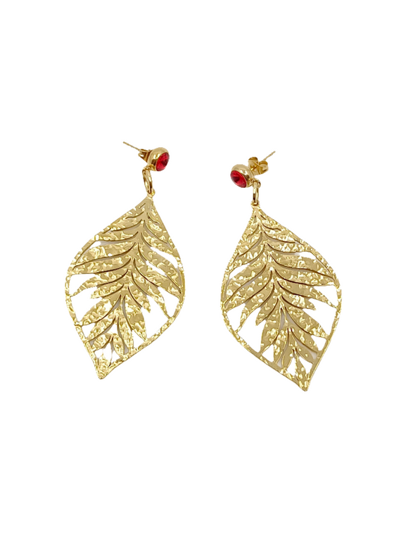 Pendientes Hojas doradas