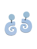 Pendientes Espiral azul pastel