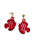 Pendientes de vidrio Peces rojos