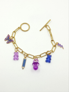 Pulsera de charms con Chupita de la suerte