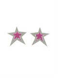 Mirror-pink Stars Earrings