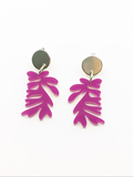 Pendientes Algas violetas