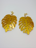 Pendientes Monstera deliciosa dorada