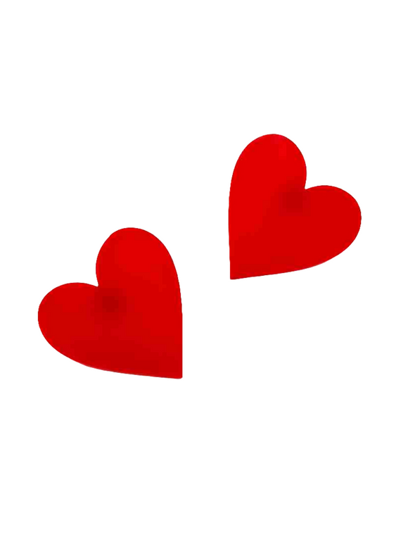 Pendientes Corazones rojos
