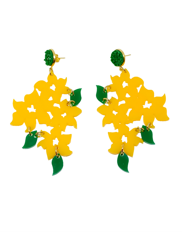 Yellow Wild Flowers Earrings