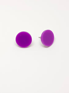 Pendientes Círculos violetas