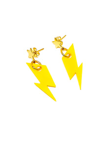 Yellow Lightning Earrings
