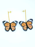 Pendientes Mariposa Monarca roja