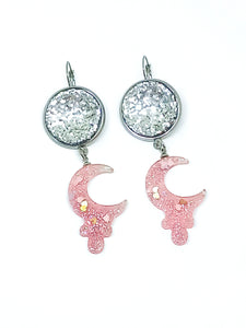 Pink Moon Earrings