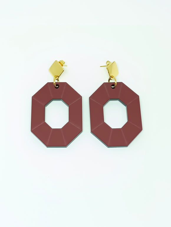 Art Deco octagon earrings
