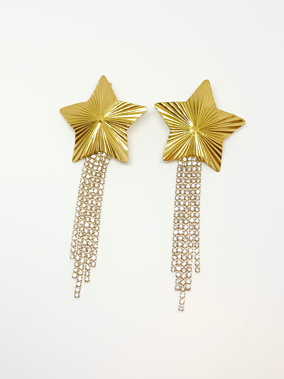 Glam earrings Golden stars