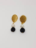 Art Deco black and white earrings