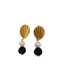 Art Deco black and white earrings
