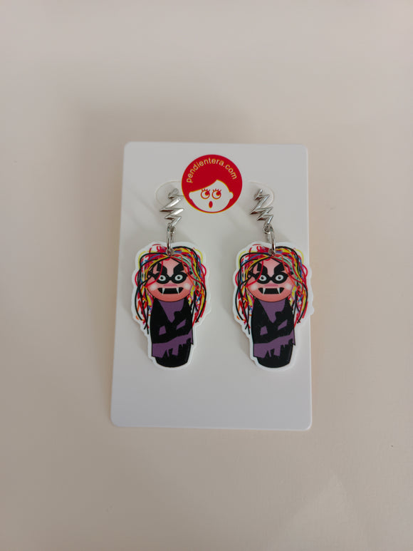 Pendientes Kokeshi Bruja Avería y rayos