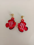 Pendientes de vidrio Peces rojos
