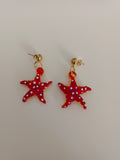 Pendientes de vidrio Estrellas de mar
