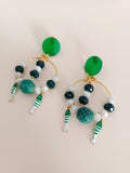 Pendientes aros Peces verdes