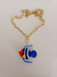 Colgante de vidrio Pez multicolor