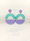 Pendientes Lúmina Violeta y turquesa