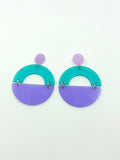 Pendientes Lúmina Violeta y turquesa