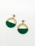 Pendientes Lúmina Verde musgo