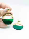 Pendientes Lúmina Verde musgo