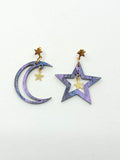 Pendientes Estrella y luna galaxia