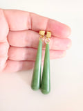 Pendientes Lágrimas estilo retro verde