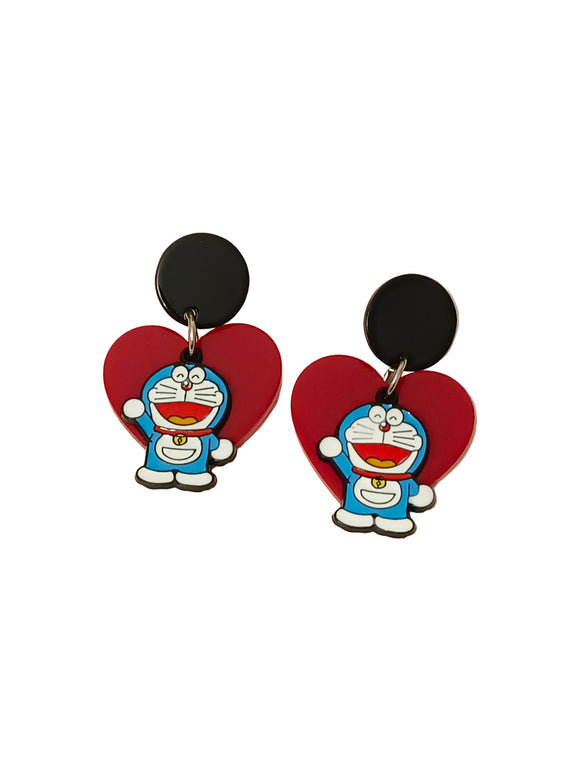 Pendientes Doraemon y corazón