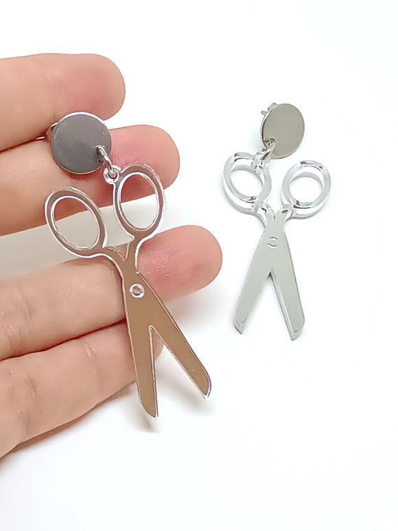 Pendientes Tijeras espejo