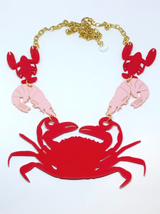 Crabs, lobsters and shrimps necklace