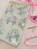 Mobile phone bag Robots in love
