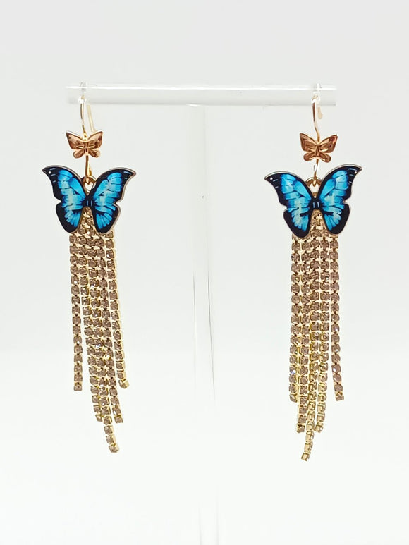 Glam earrings Butterflies and glitters