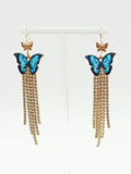 Pendientes glam Mariposas y brillos